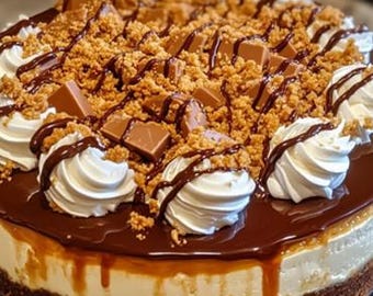 Recept karamel-chocolade-koffiecheesecake |Gemakkelijke gastronomische cheesecake pdf | Digitale download