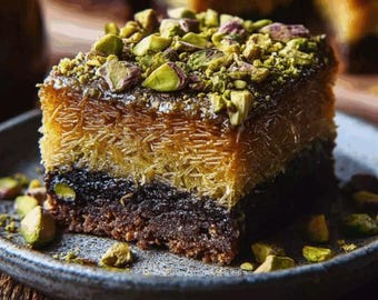 Pistazie Kunafa Brownies Rezept: Elegantes Dessert (Digitaler Download)