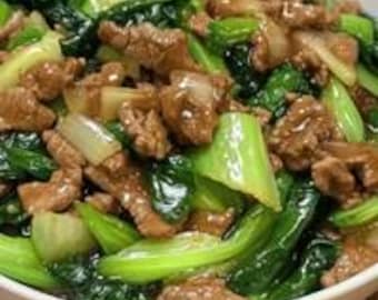 Recept voor geroerbakt rundvlees paksoi | Hartige snelgeroerbak pdf | Digitale download voor doordeweekse maaltijden