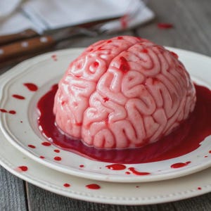 Brain Jello Mold (Väslig men rolig festmat) PDF (digitalt recept för nedladdning)
