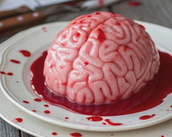 Brain Jello Mold (Gross but Fun Party Food)  PDF (Digital Download Recipe)
