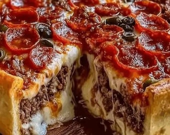 Deep-Dish Pizza Pie Recipe PDF (Digital Download)