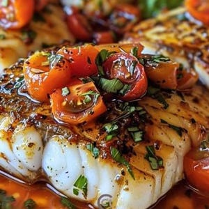 Creamy Keto Tuscan Cod with Spinach and Sun-Dried Tomatoes Recipe PDF (Digital Download)