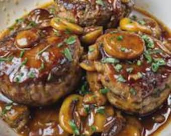 Bobby Flay's Salisbury Steak Recept pdf (recept digitaal downloaden)