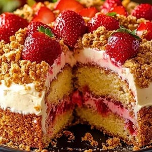BESTE RECEPT voor Strawberry Crunch Pound Cake, eenvoudig recept, dinerrecept, feestrecept
