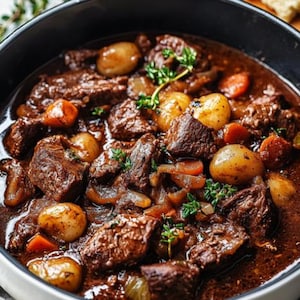 One-Pot Beef Bourguignon Recipe: Easy Dinner Party Meal (Digital Download)