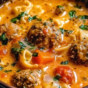 MELHOR RECEITA Para Sopa Cremosa de Almôndegas Italianas, receita fácil, receita para jantar, receita para festa