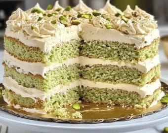 Decadent Pistachio Dacquoise Cake for Special Moments Recipe PDF (Digital Download Recipe)