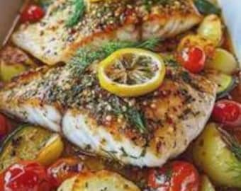 Umbrian Baked Trout Recipe: Italian Mediterranean Dish (Digital Download)