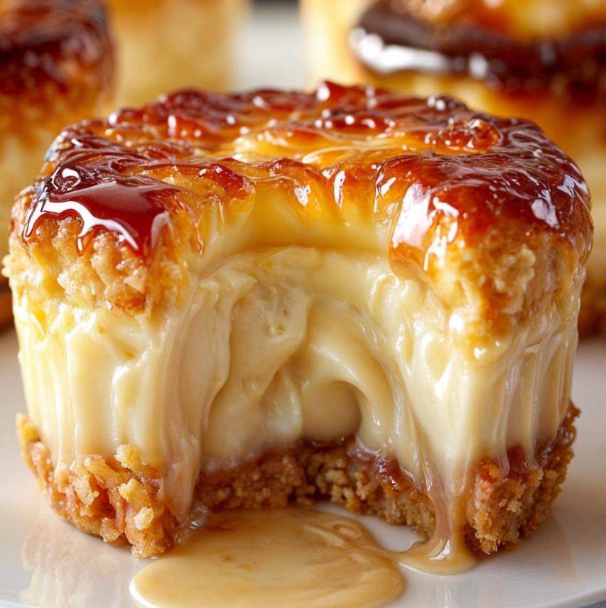 Mini Creme Brulee Cheesecake Recipe: Easy Dinner Party Dessert (Digital Download)