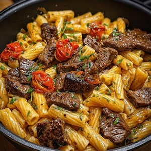 One-Pot Zesty Steak Pasta Rezept: Einfaches Abendessen (Digitaler Download)