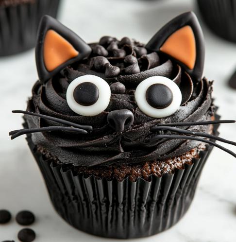 黒猫☆カップケーキ 黒猫カップケーキ PDF（デジタルダウンロードレシピ） - Etsy 日本