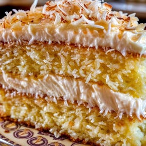 Creamy Coconut Cake Recipe (PDF Download)