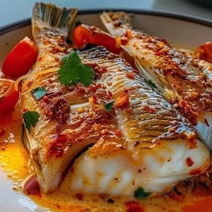 Recept på röd snapper med krämig kreolsk sås (digital nedladdning)