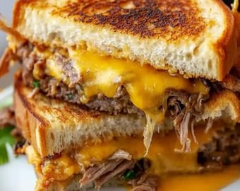 Ground Beef Grilled Cheese Sandwich Recipe (Digital Download)