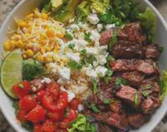 Recept Carne Asada Bowl: eenvoudige maaltijd van 30 minuten (digitale download)