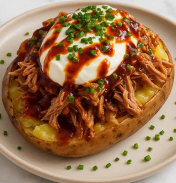 Pulled Pork Loaded Baked Potato Recipe: Easy Dinner (digital