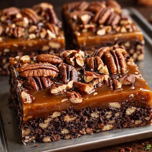 Caramel Pecan Turtle Bars Recipe: Easy Dessert (Digital Download)