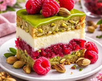 Pistazie Himbeer Traumkuchen Rezept (Digitaler Download)