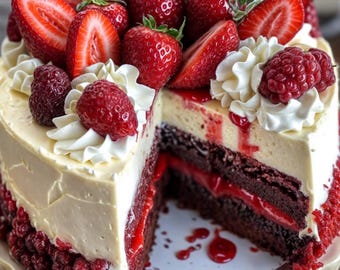 Red Velvet Strawberry Cheesecake Recipe (Digital Download)