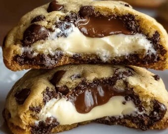 Receta de galletas de chocolate rellenas de tarta de queso: Fáciles y caseras (Descarga digital)