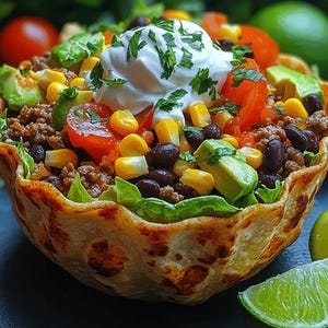 Crunchy Taco Salad Cups Recipe: Easy Dinner Party Appetizer (Digital Download)