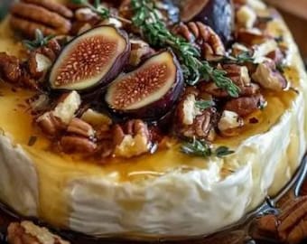 Recept gebakken brie: vijgen, honing en pecannoten (digitale download)