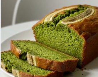 Receta de pan de plátano con matcha: pan de té verde fácil (descarga digital)