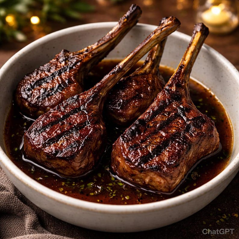 Honey Garlic Glazed Lamb Chops Recipe (digital Download) - Etsy