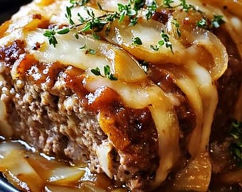 Crockpot Französischer Zwiebel-Hackbraten-Rezept: Einfaches Abendessen (Digitaler Download)