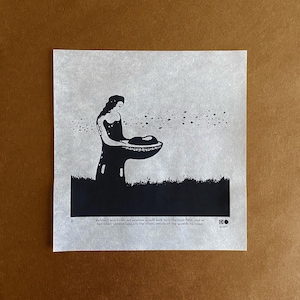 Screen Print, &quot;Before I was born,&quot; Hand Made, Hand Printed