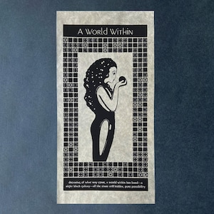 Screen Print, &quot;A World Within,&quot; Hand Made