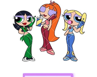 Powerpuff Girls Bundle Svg, Blossom Eyes Svg, Buttercup Svg, Bubbles Svg, Cricut, Silhouette Vector Cut File