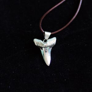 Sterling Silver Shark Tooth Pendant - Handmade Jewelry for Men - Gift for Ocean Lovers