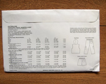 Shorts & Vest T1-T4 BN Kwik Sew K2858 Pattern Toddlers Pants 