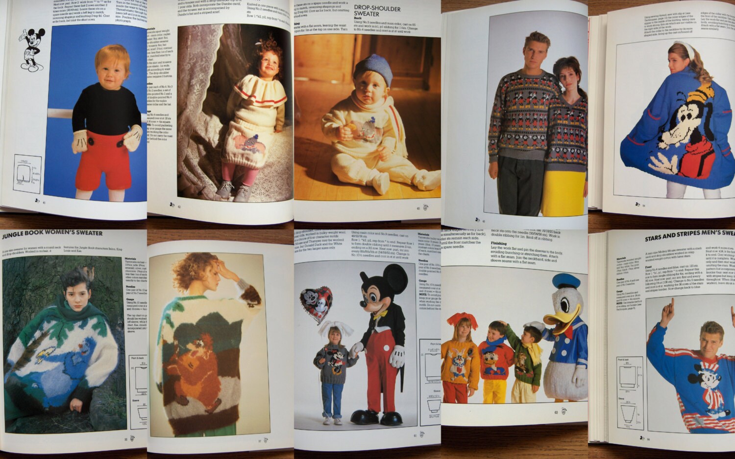 Vintage 1987 Knitting Patterns the DISNEY Book of Knitting Etsy