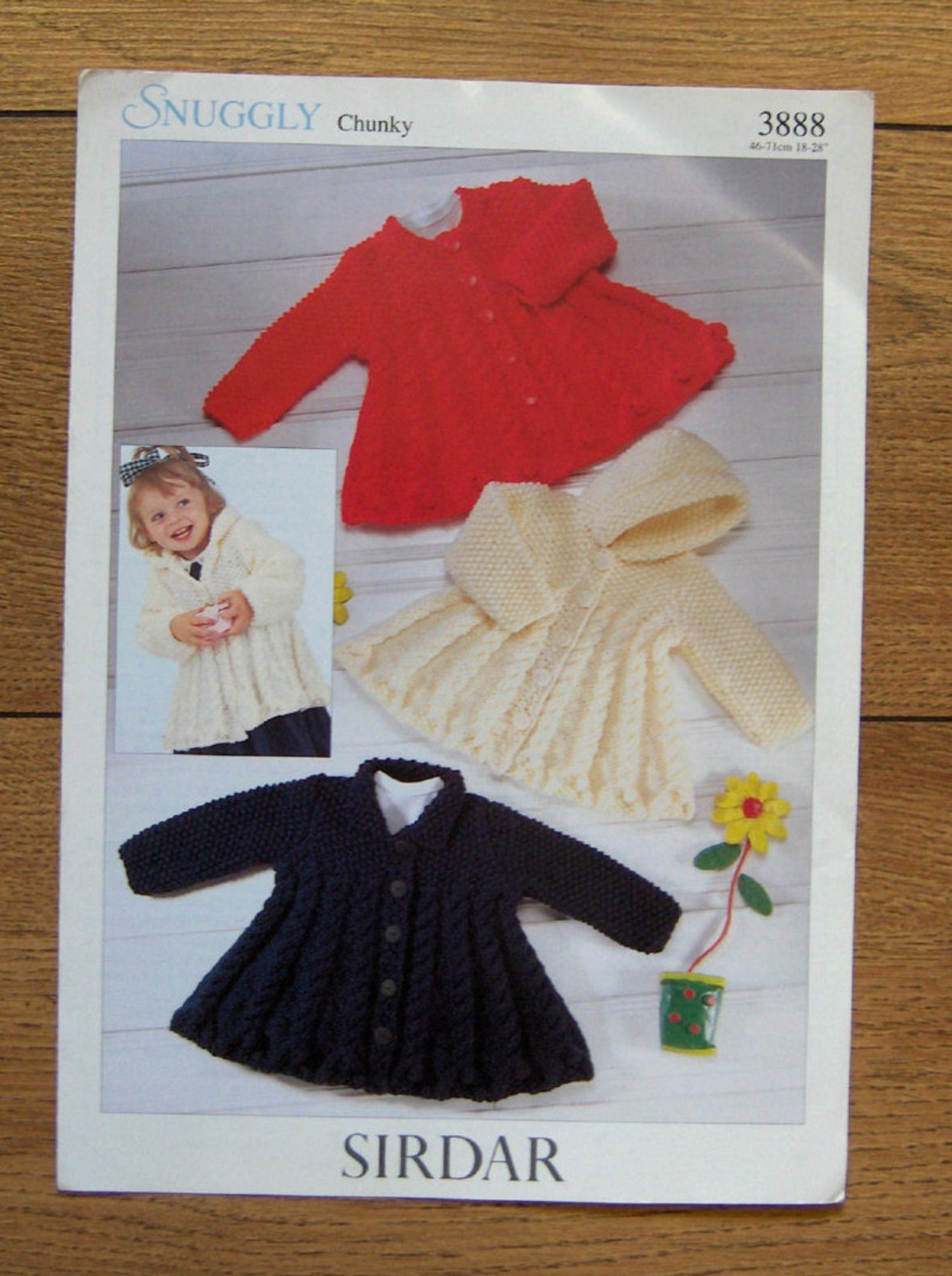 Knitting pattern girl COAT sirdar 3888 sz newborn to 6 years Etsy
