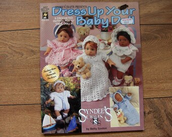 1998 crochet pattern book Dress Up Your Baby Doll Syndee craft book doll clothes clothes 12 inch