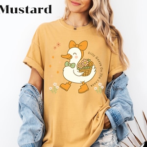 Dummer Gans Auf Den Lockeren Komfortfarben T-Shirt: Lustiges Gans Meme