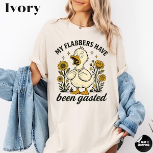My Flabbers Have Been Gasted, Goose T-Shirt, Snarky Sarcastic Humor Tee, Rude Animal Gag Gift, Funny Goose Mood Shirt, Adult Attitude Top