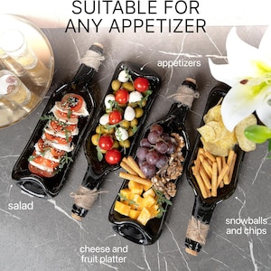 Glass Serving Tray – Elegant Decorative Platter, Rectangular Charcuterie Board, Appetizer & Cheese Plate, Dining Gift, Party Snack Dish