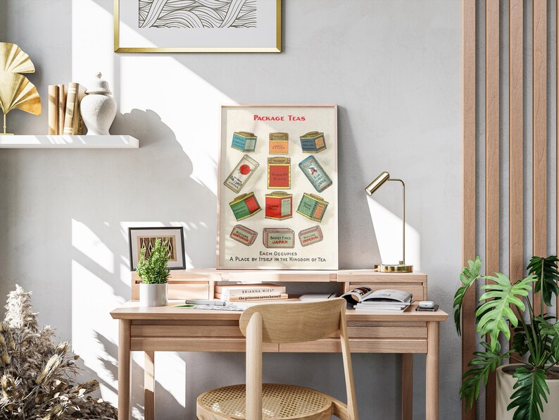 Vintage Tea Tin Poster - Retro Illustrations of Old Tea Brands ...