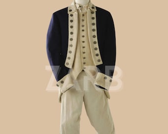 George Washington Revolutionary War Uniform: Wool Colonial Army Coat