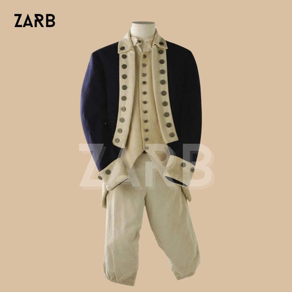 George Washington Revolutionary War Uniform: Wool Colonial Army Coat
