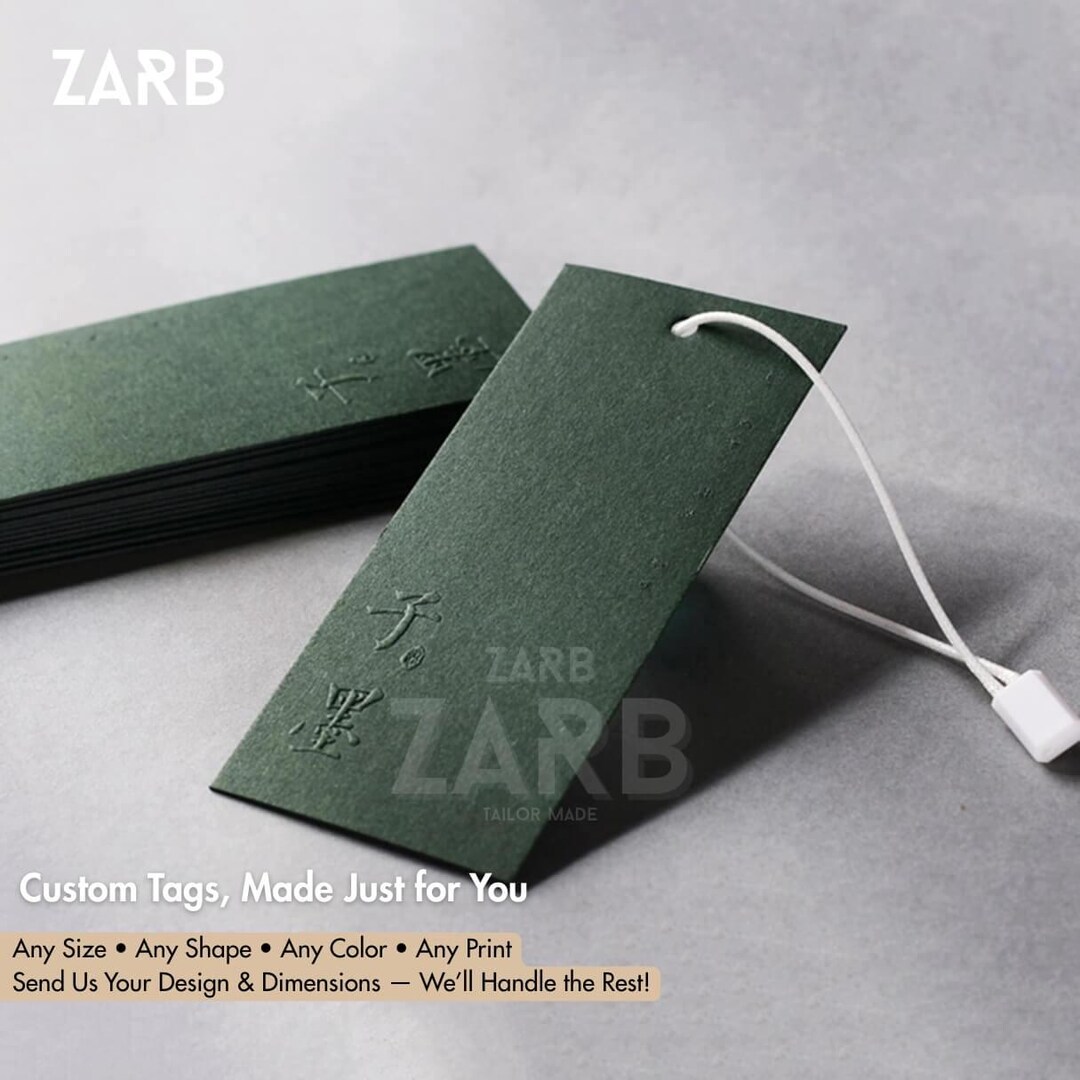 Custom Embossed Logo Hang Tags: Luxury Brand Labels - Etsy