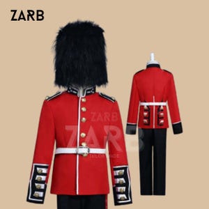 Königliches Gardeuniformkostüm | Britischer Soldat Roter Mantel | Authentische Replik Militär Jacke | Historisches UK Armee Outfit | Maßanfertigung
