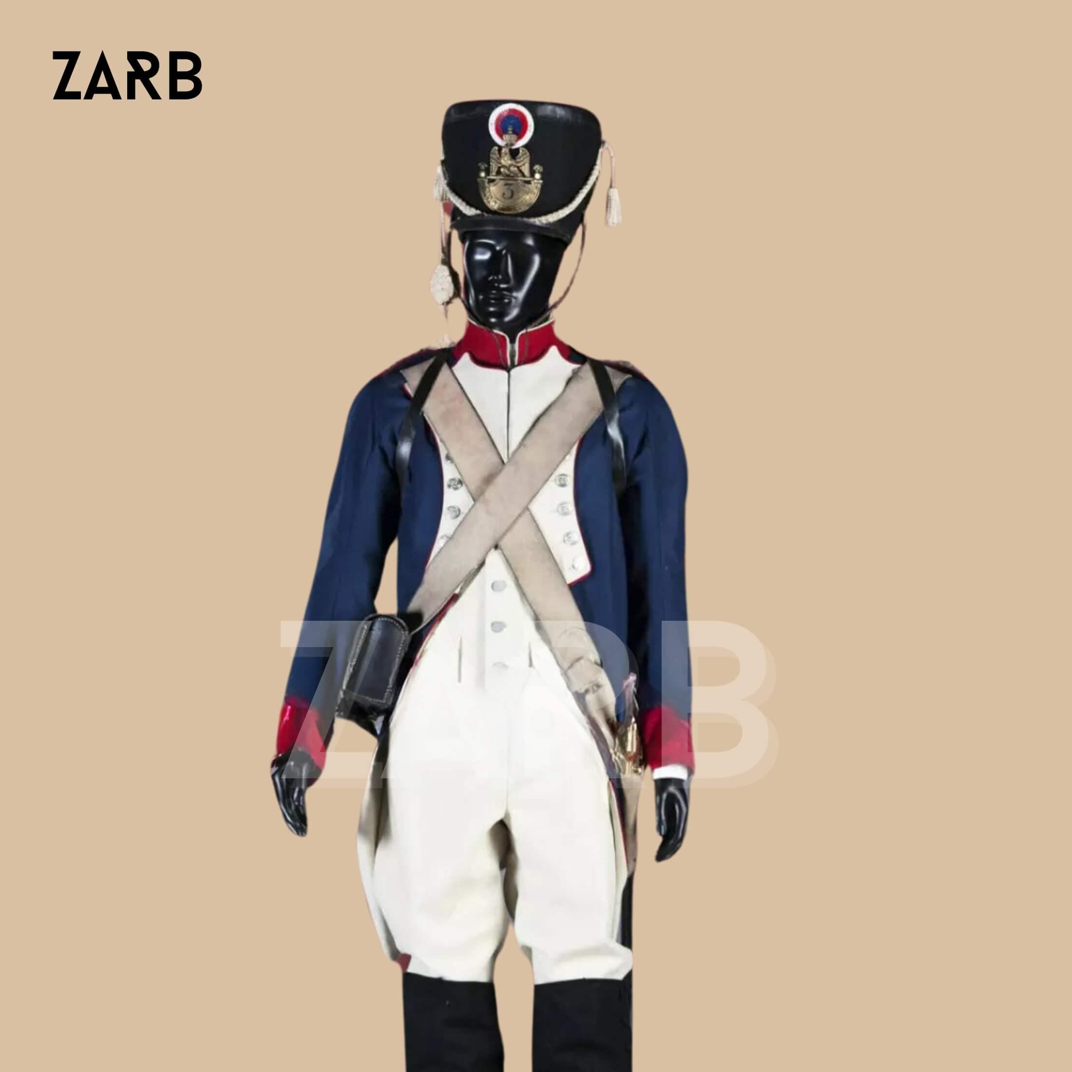 Napoleonic Military Wool Coat: 18th Century Reenactment Uniform