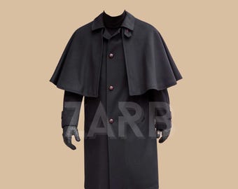 Vintage Japanese Wool Inverness Coat Around Taisho Era #2753