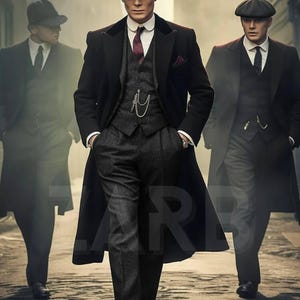 Men&#39;s 3-Piece Tweed Suit: Tailor-Made Peaky Blinders Style