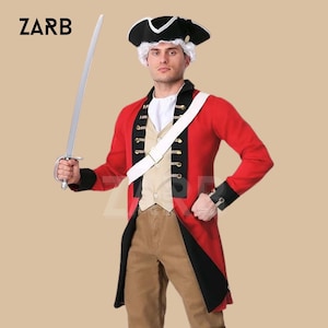 British Redcoat Costume: 18th Century Wool Revolutionary War Uniform